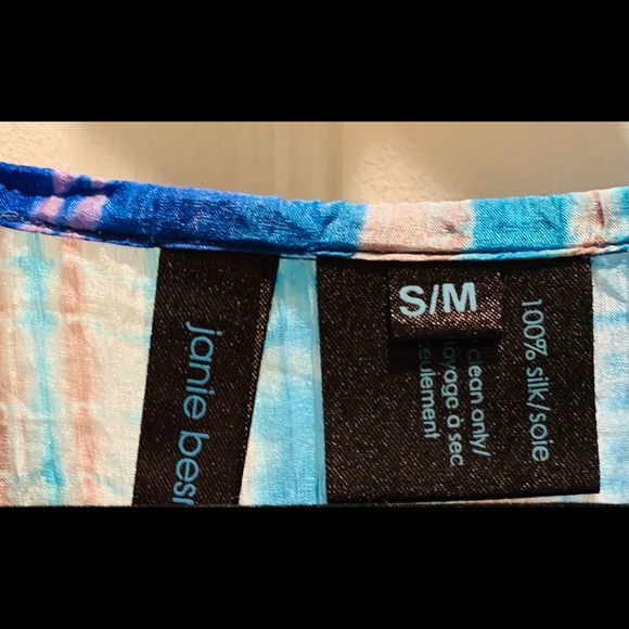 ❤️ TIE DYE 100% SILK TUNIC TOP‼️ - Picture 3 of 6